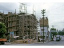 New construction with bamboo scaffolding