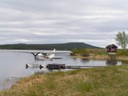 Sea plane on Lake Inari