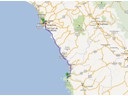 Route from Paracas to Lima