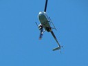 Helecopter filming Rhine river
